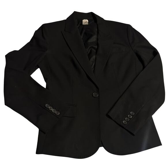 J. Crew Italian Wool Pants Suit Set Women's Size 6 Black Wool Blend Career Chic - Picture 2 of 12